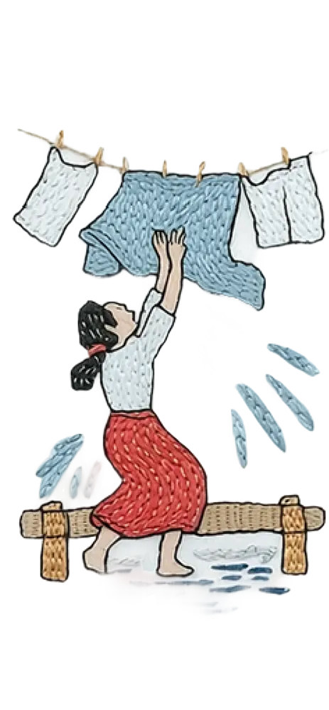 Hình minh họa gói "trải sáng" nhượng quyền giặt sấy Áo Mây