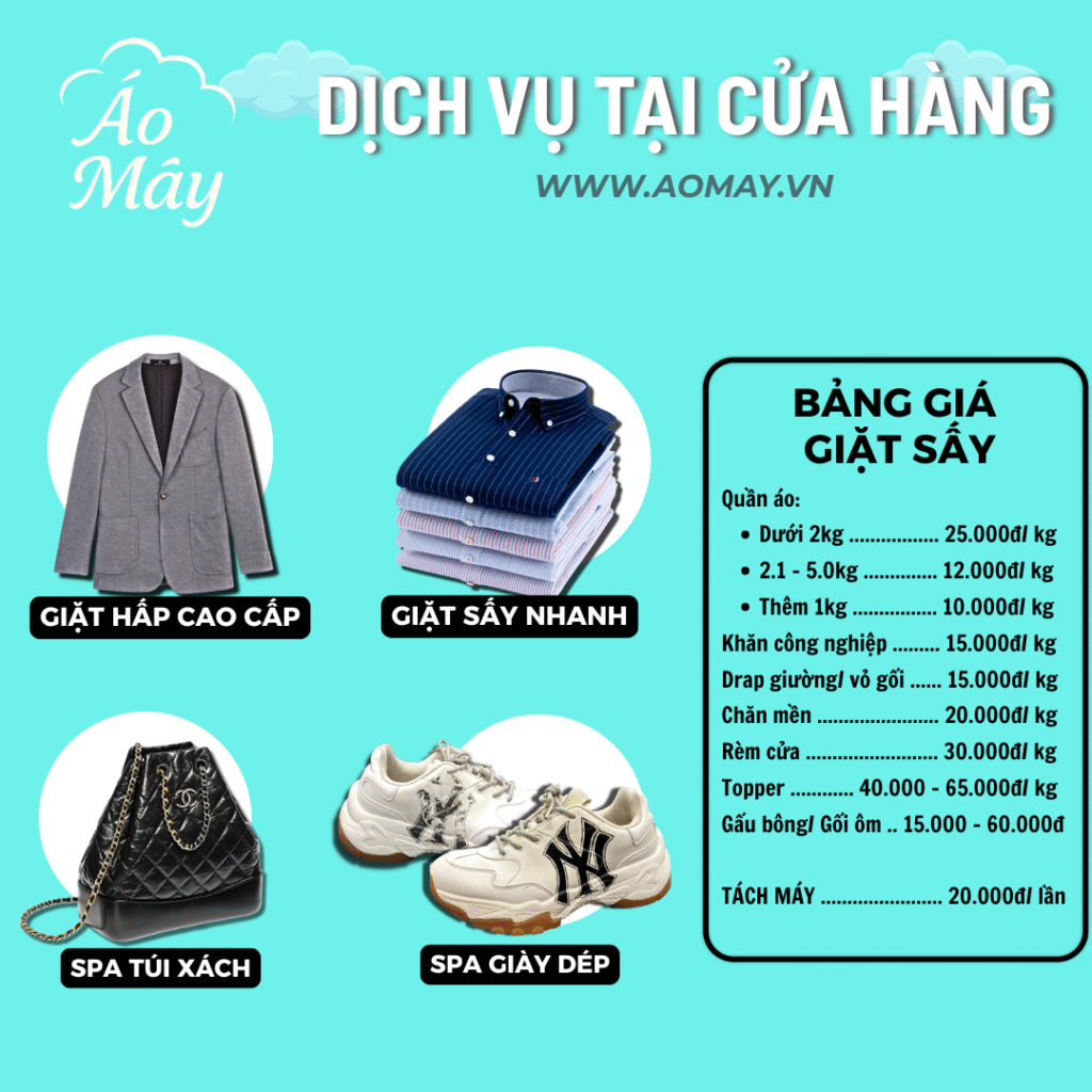 Dịch vụ tại giặt sấy Áo Mây