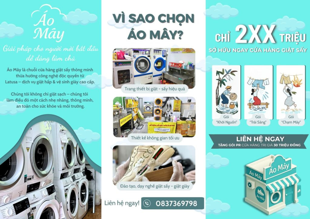 Nếu chưa có kinh nghiệm mở tiệm giặt sấy nên chọn mô hình nhượng quyền