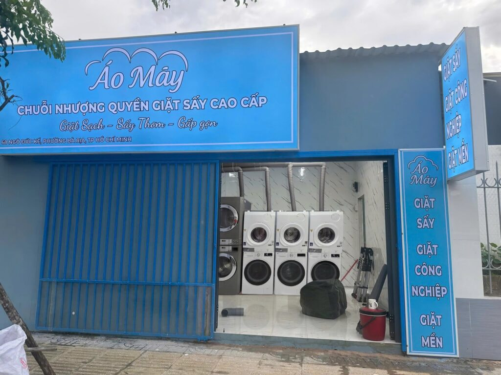 Cửa hàng nhượng quyền giặt sấy Áo Mây tại Bà Rịa