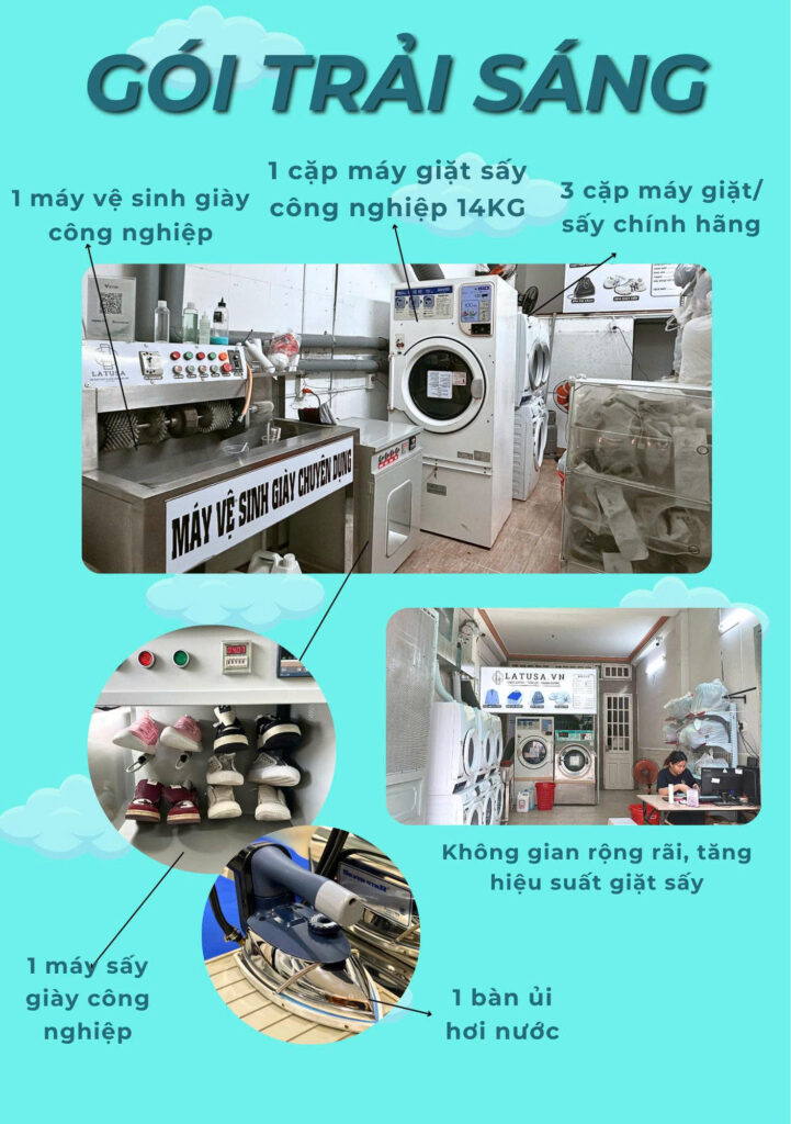 Gói nhượng quyền giặt sấy “Trải sáng”