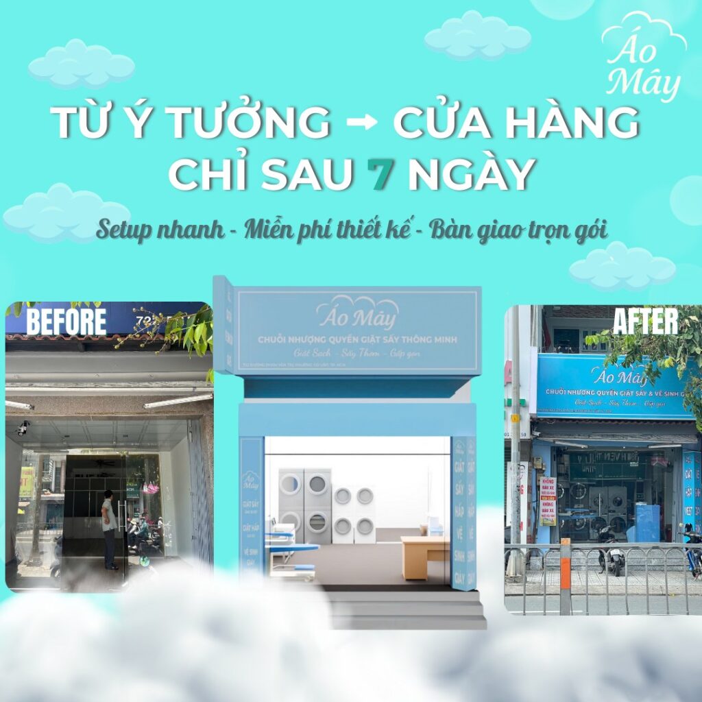 Chọn Áo Mây bạn không cần lo về thủ tục mở tiệm giặt sấy