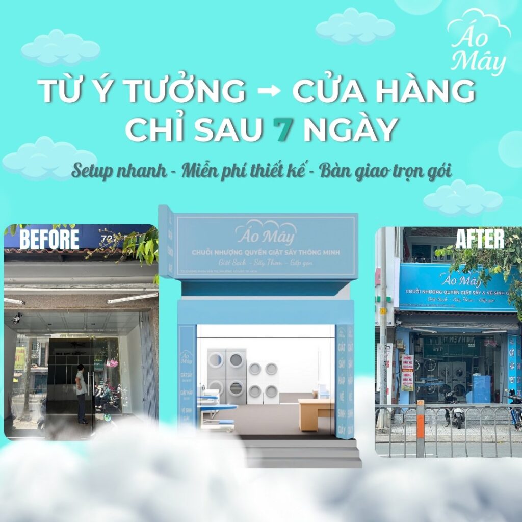 Tiêu chí chọn thương hiệu nhượng quyền giặt sấy quyết định 70% thành công