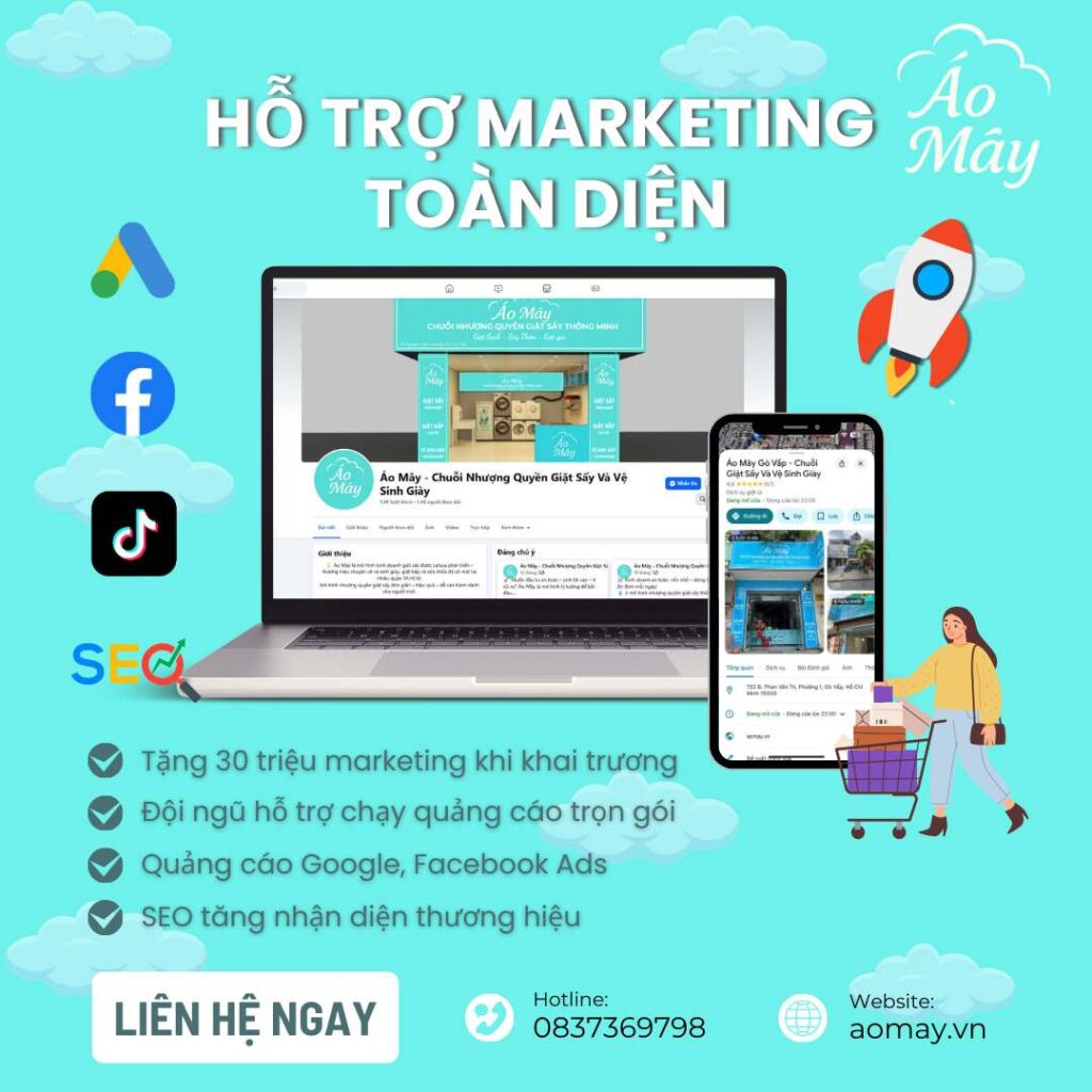 Hỗ trợ toàn diện - Tiêu chí chọn thương hiệu nhượng quyền giặt sấy