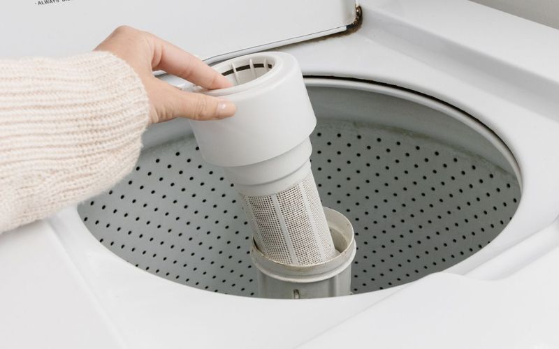 Làm sạch bộ lọc xơ vải trong máy giặt