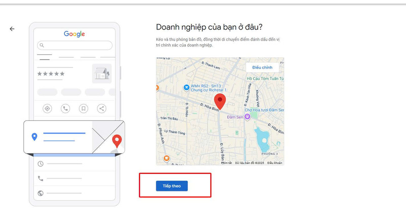 Chọn vị trí chính xác