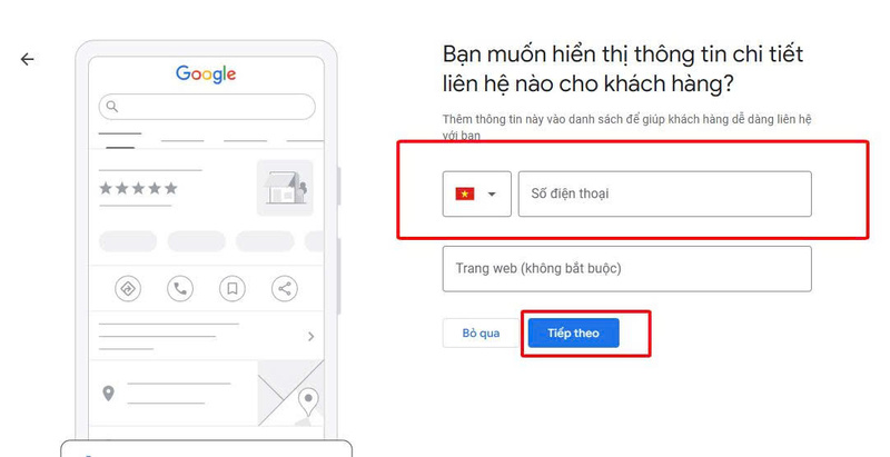 Nhập số điện thoại
